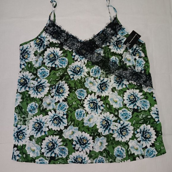 INC INTERNATIONAL CONCEPTS CAMISOLE TOP FLORAL BUDS PRINT - Picture 1 of 9